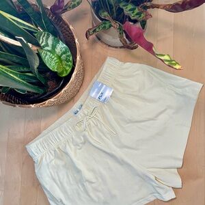 Buttercream Athletic Shorts Elastic Waistband Soft Fabric